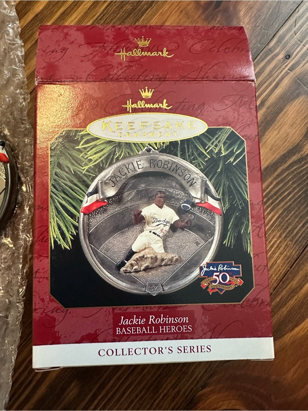 Hallmark Keepsake Jackie Robinson Baseball Heroes Ornament 1997